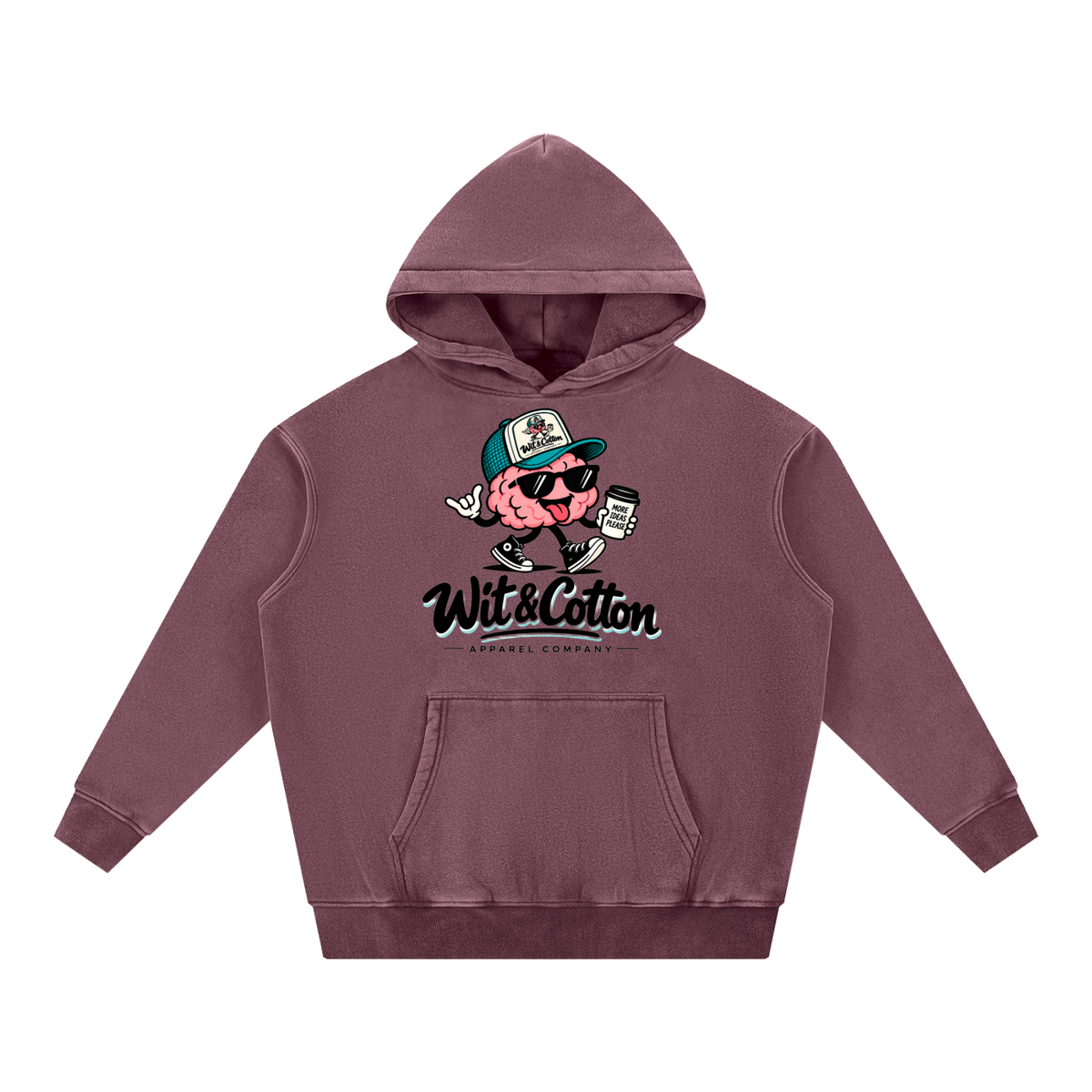 Snow Wash Fleece Oversize Hoodie
