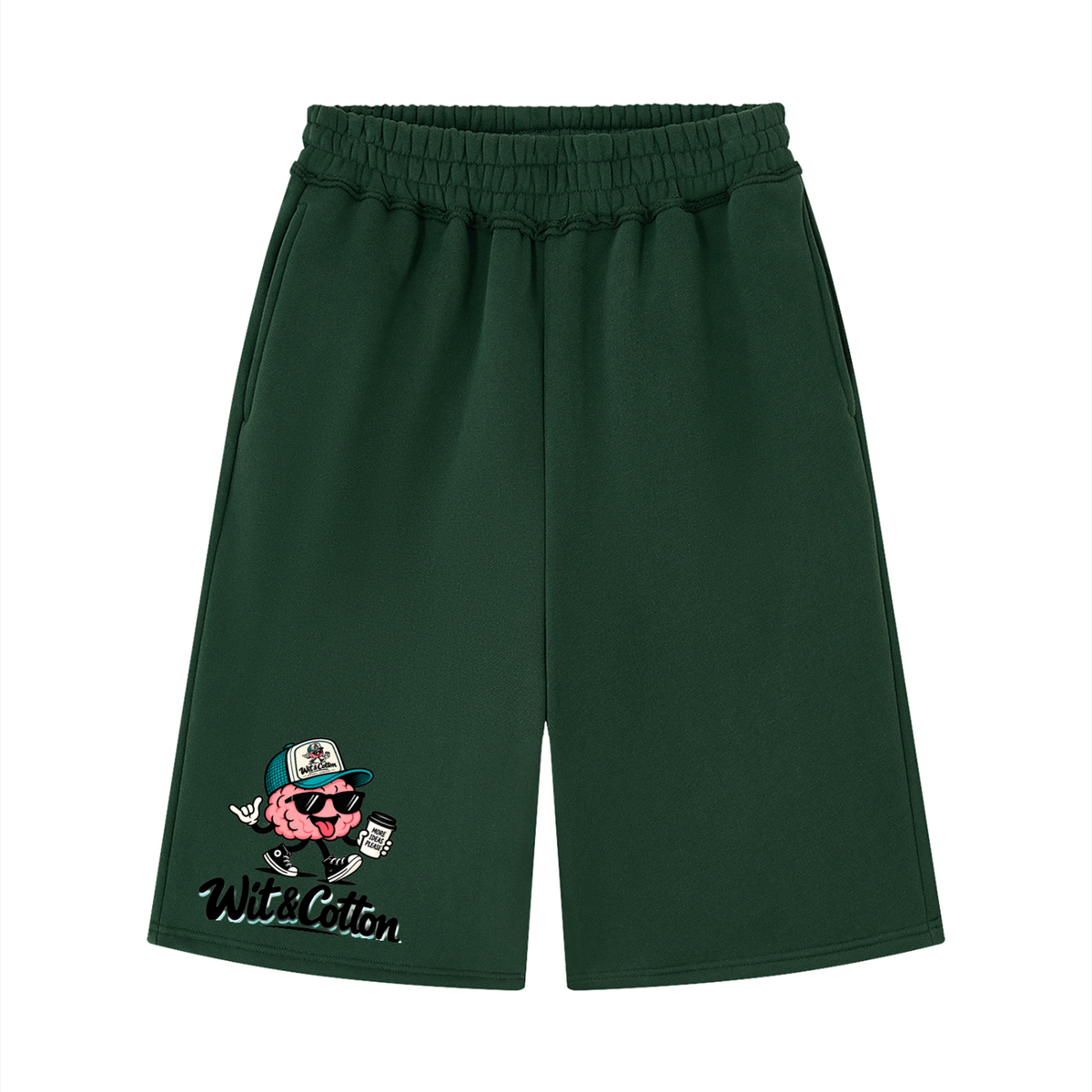 Unisex Raw Edge Fleece Shorts