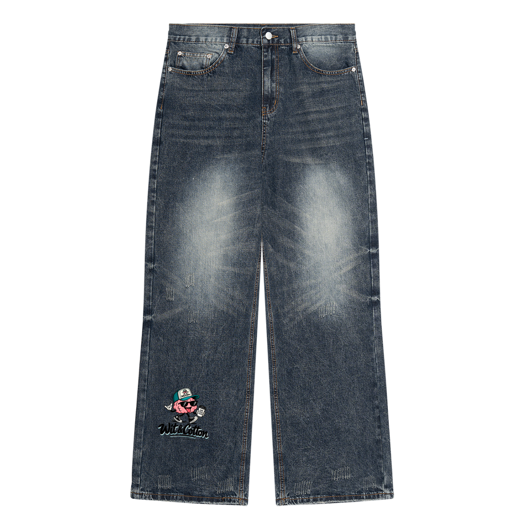 Men's Vintage Wash Denim Jeans