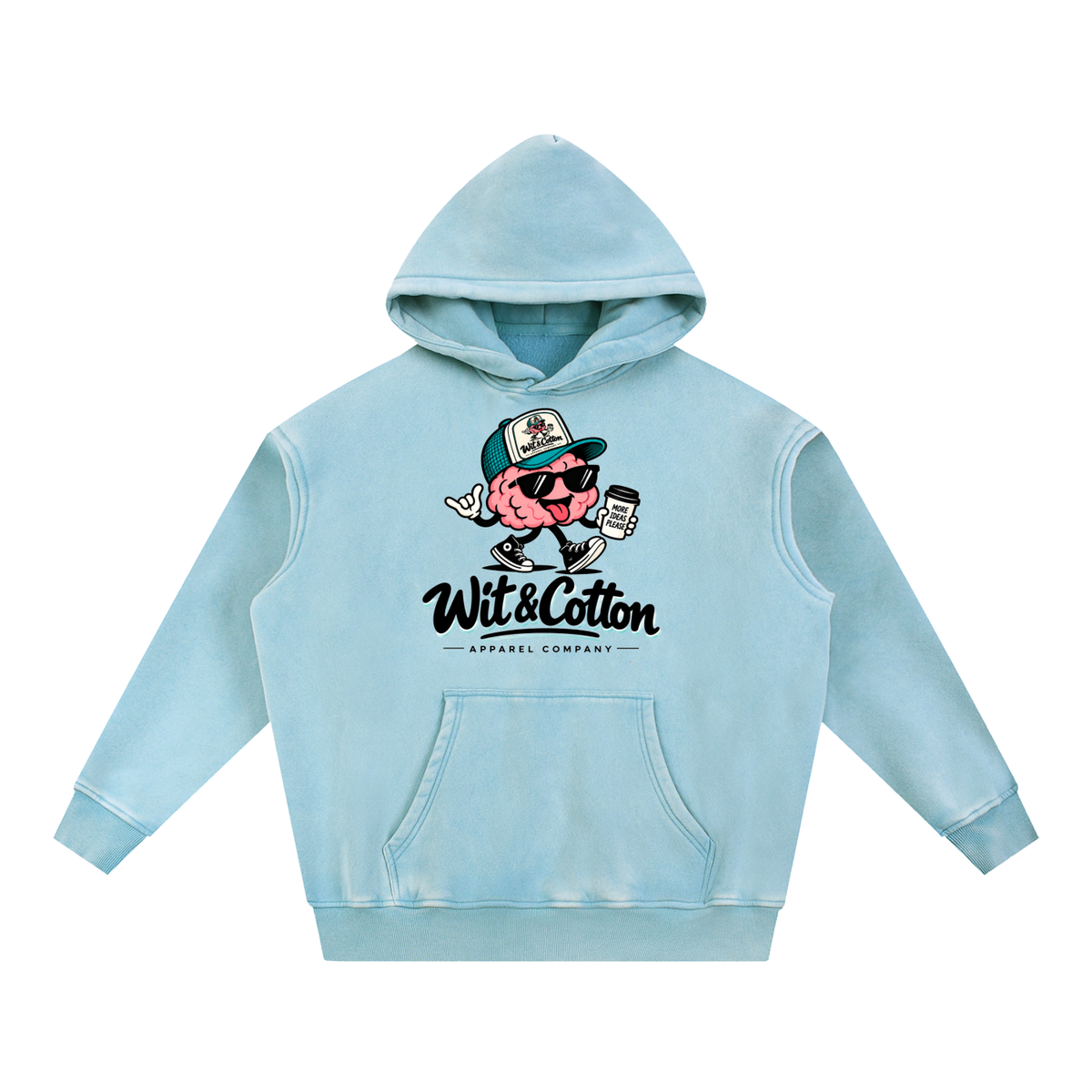Snow Wash Fleece Oversize Hoodie