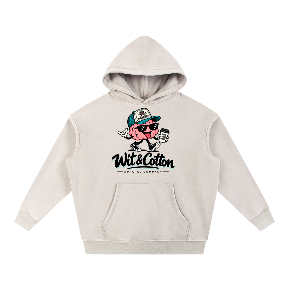 Snow Wash Fleece Oversize Hoodie